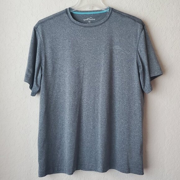XL Eddie Bauer Performance Heather Gray Logo Shirt - Picture 3 of 8